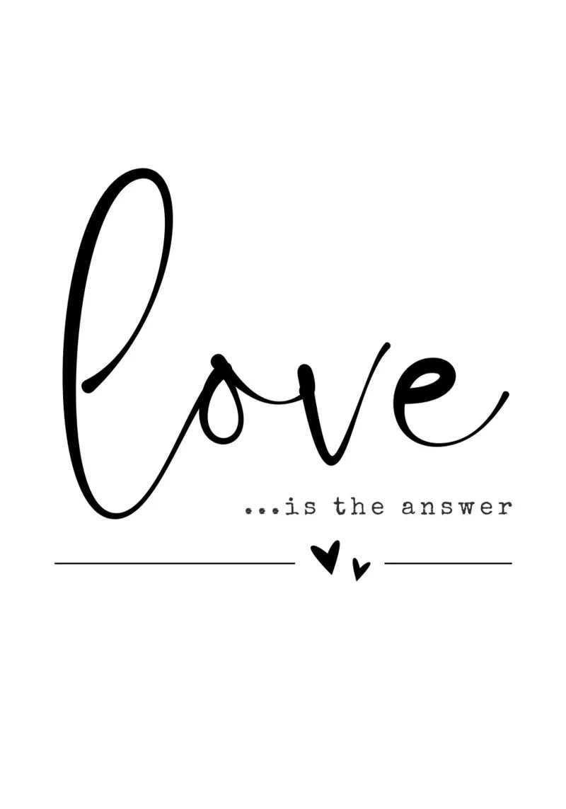 LOVE IS THE ANSWER pannello forex da DigiWunderwerk
