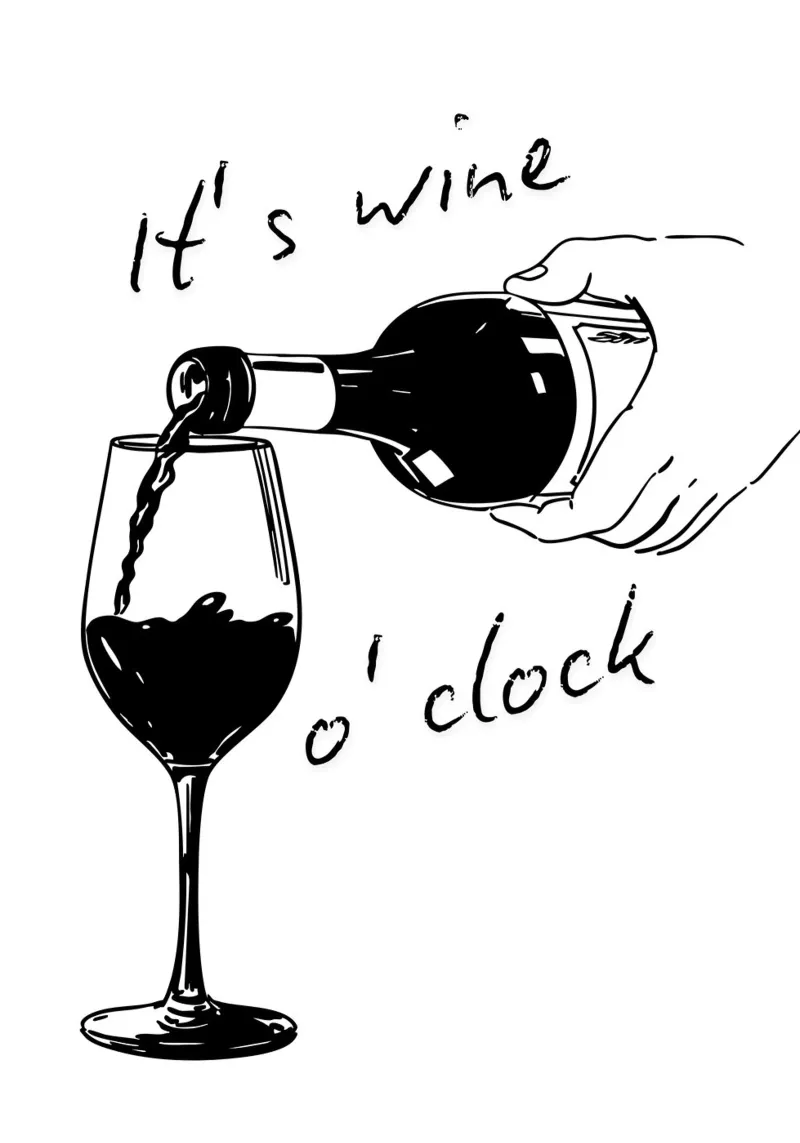 It's wine o'clock pellicola backlit da DigiWunderwerk