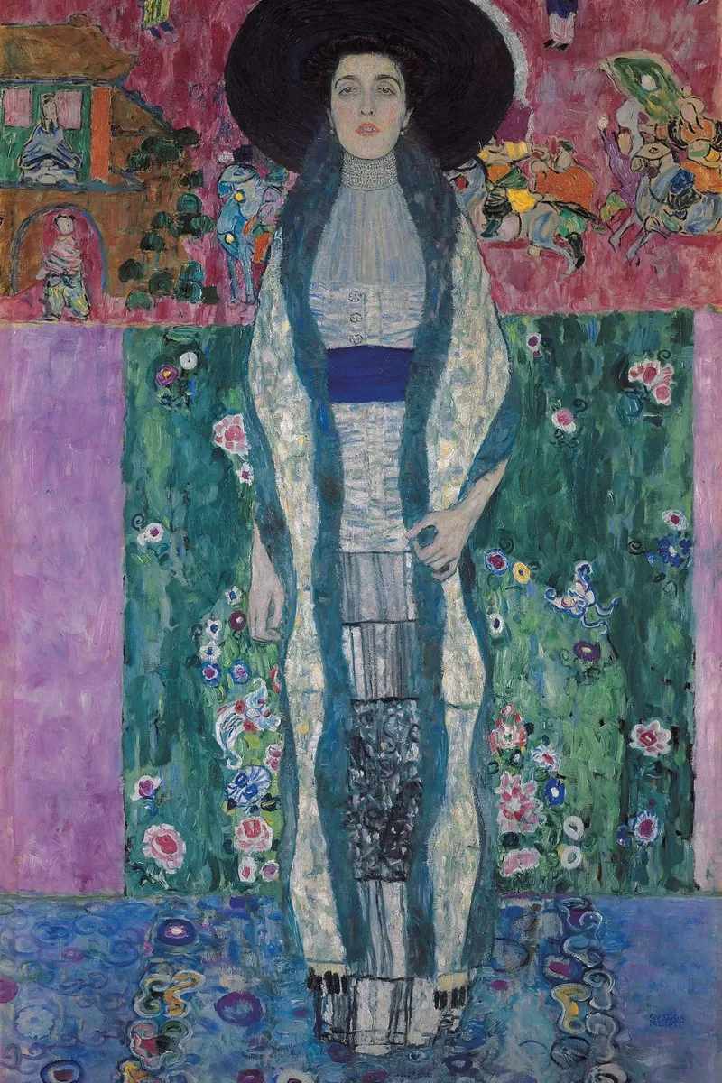 Gustav Klimt - Portrait of Adele Bloch-Bauer II canvas with Floater frame by Timeless Artworks