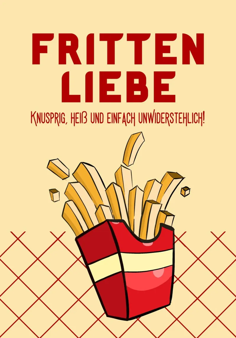 FRITTENLIEBE Retro poster da DigiWunderwerk