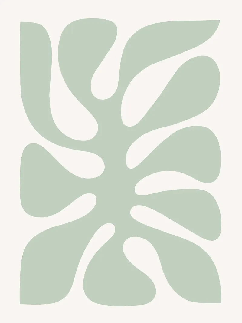 Foglia di Monstera botanica verde pastello | duo 1/2 poster con telaio in plastica da Dominique Vari