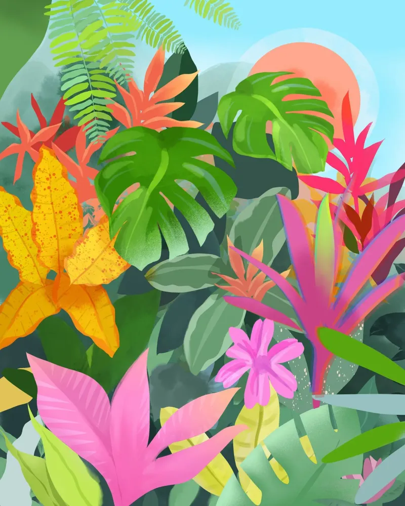 Tropic Botanials pellicola backlit da PetrArts