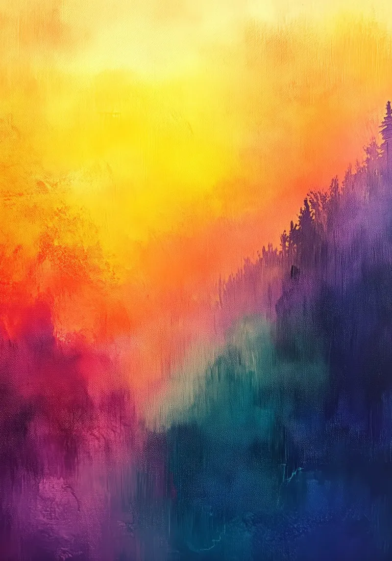 Astrazione moderna forme e colori pellicola backlit da Justyna Jaszke JBJart