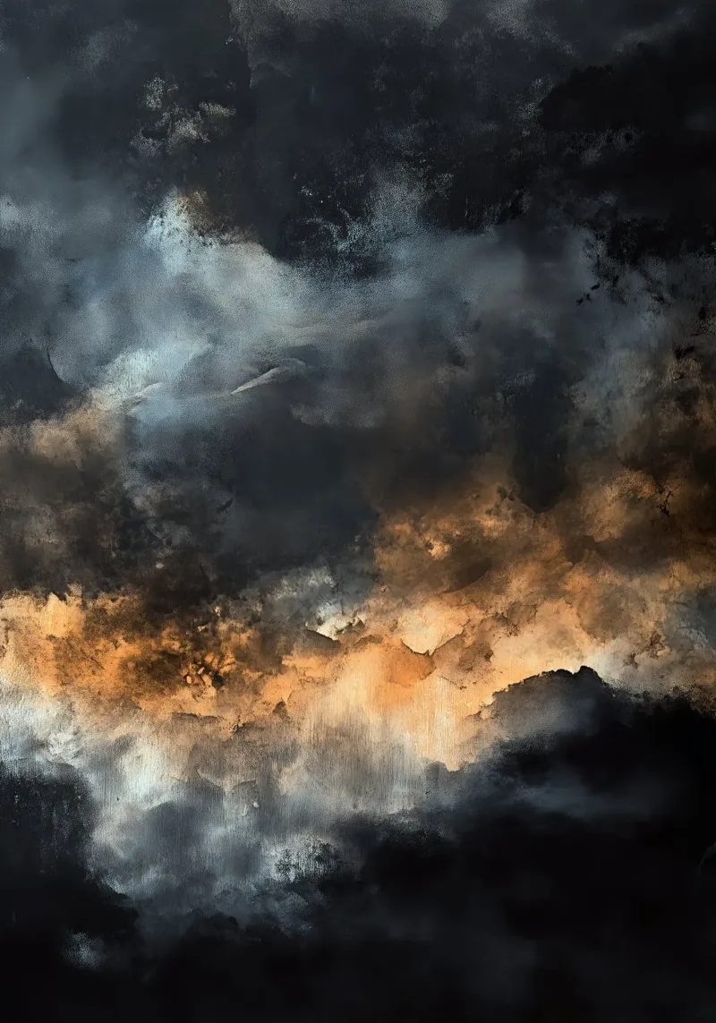 Clouds Modern abstraction colors painting canvas by Justyna Jaszke JBJart