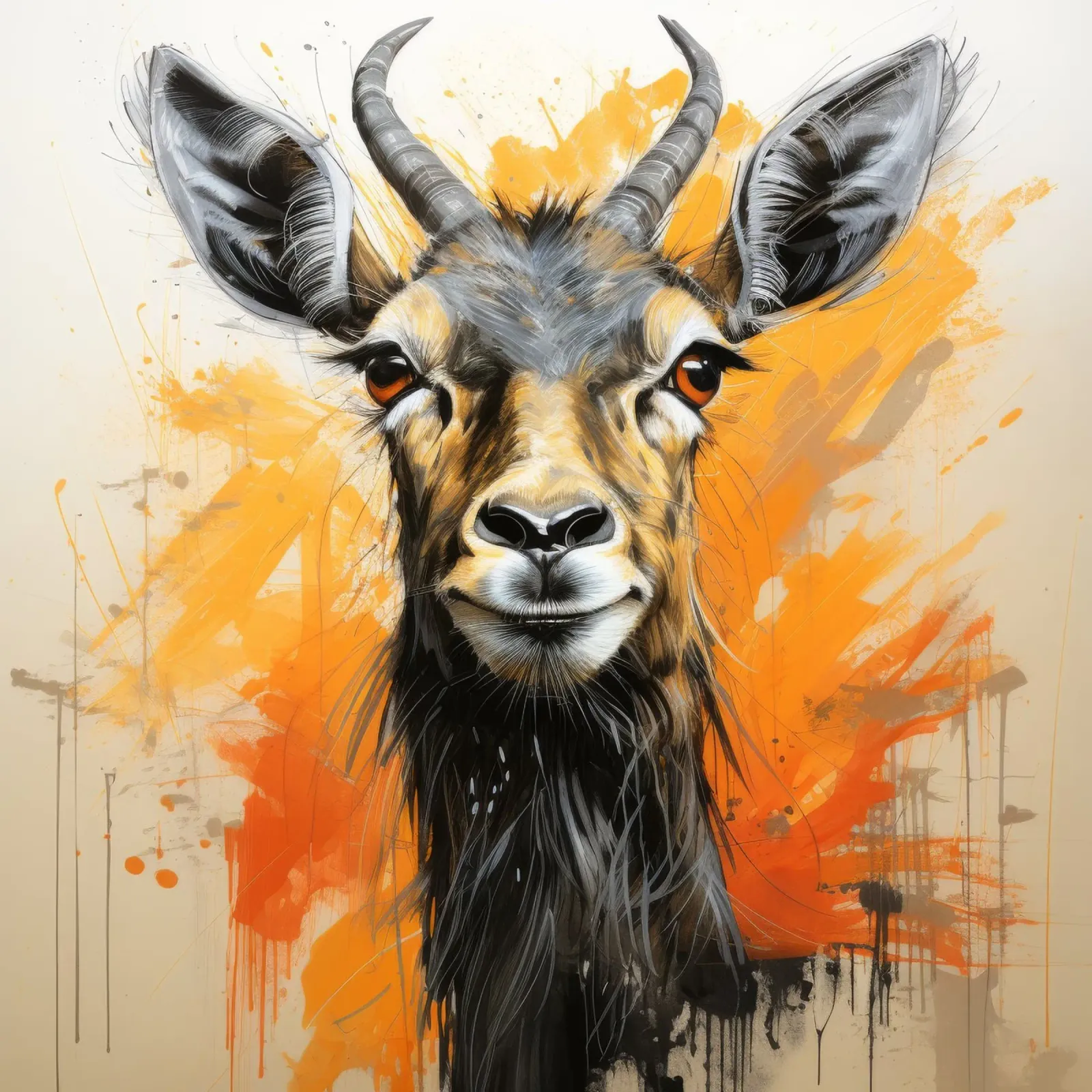 Ritratto di antilope tela da Animal Portraits