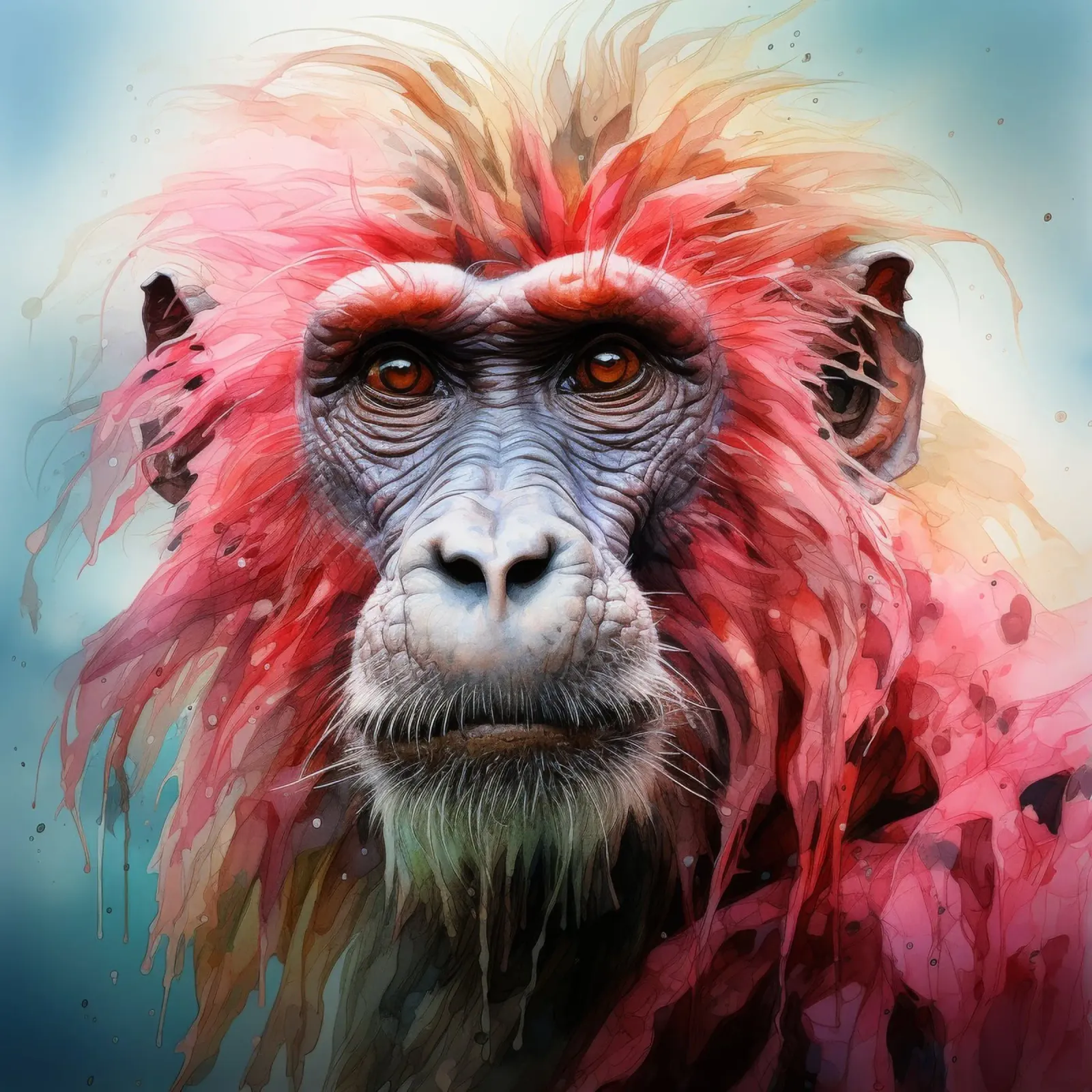 Ritratto di babbuino pellicola backlit da Animal Portraits