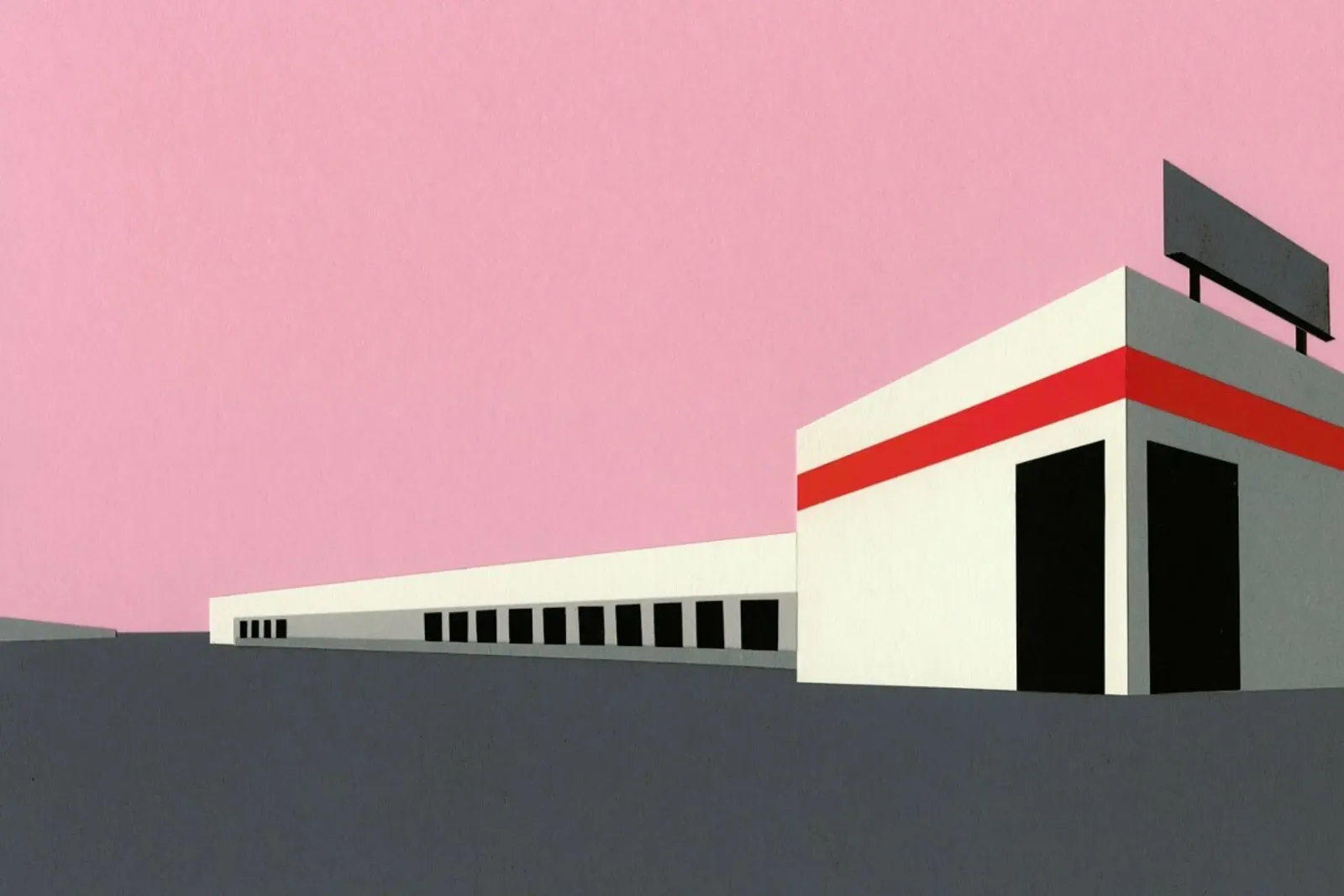 Sunset Warehouse alu-dibond by Rosi Feist