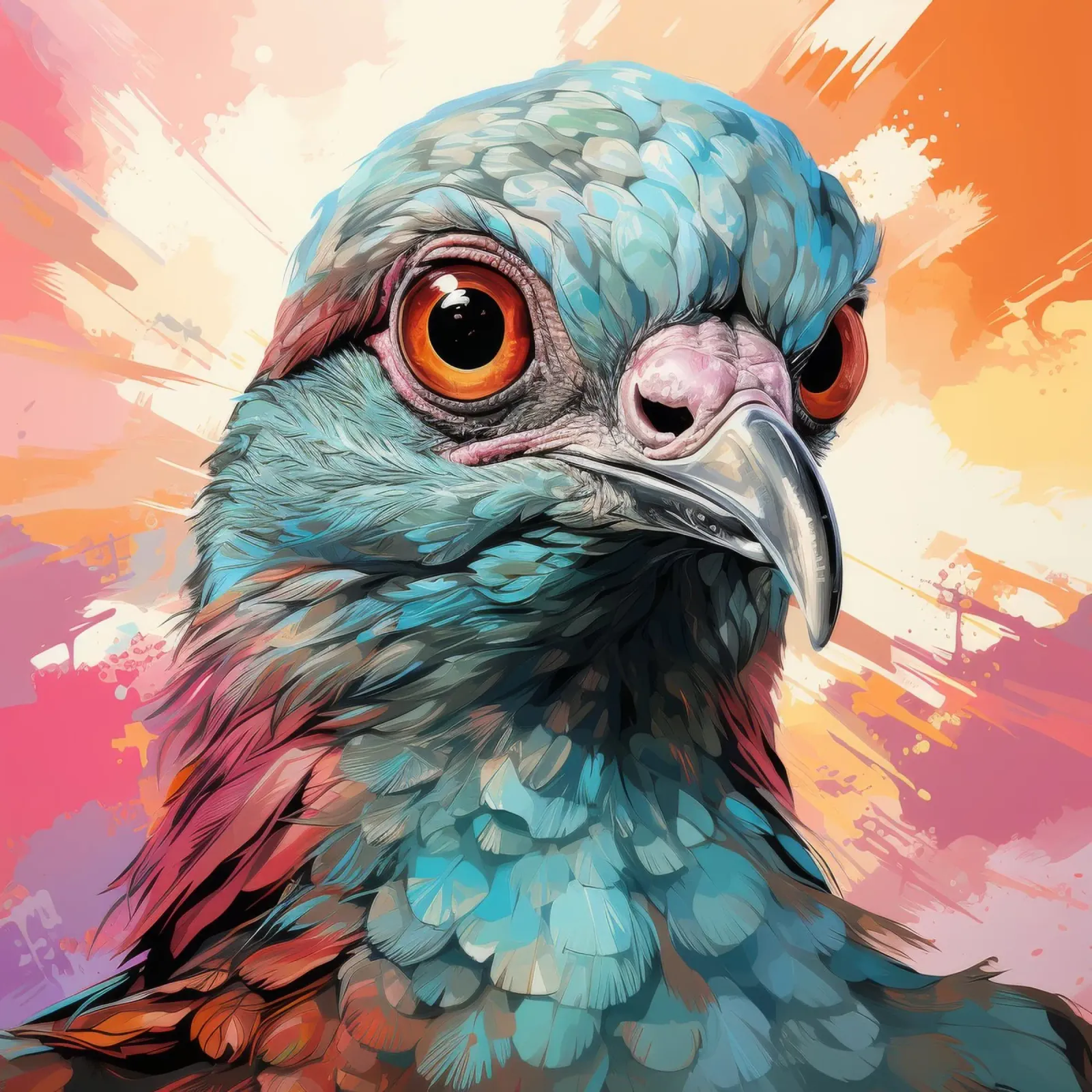 Barbarytaube Porträt Forex-Platte von Animal Portraits