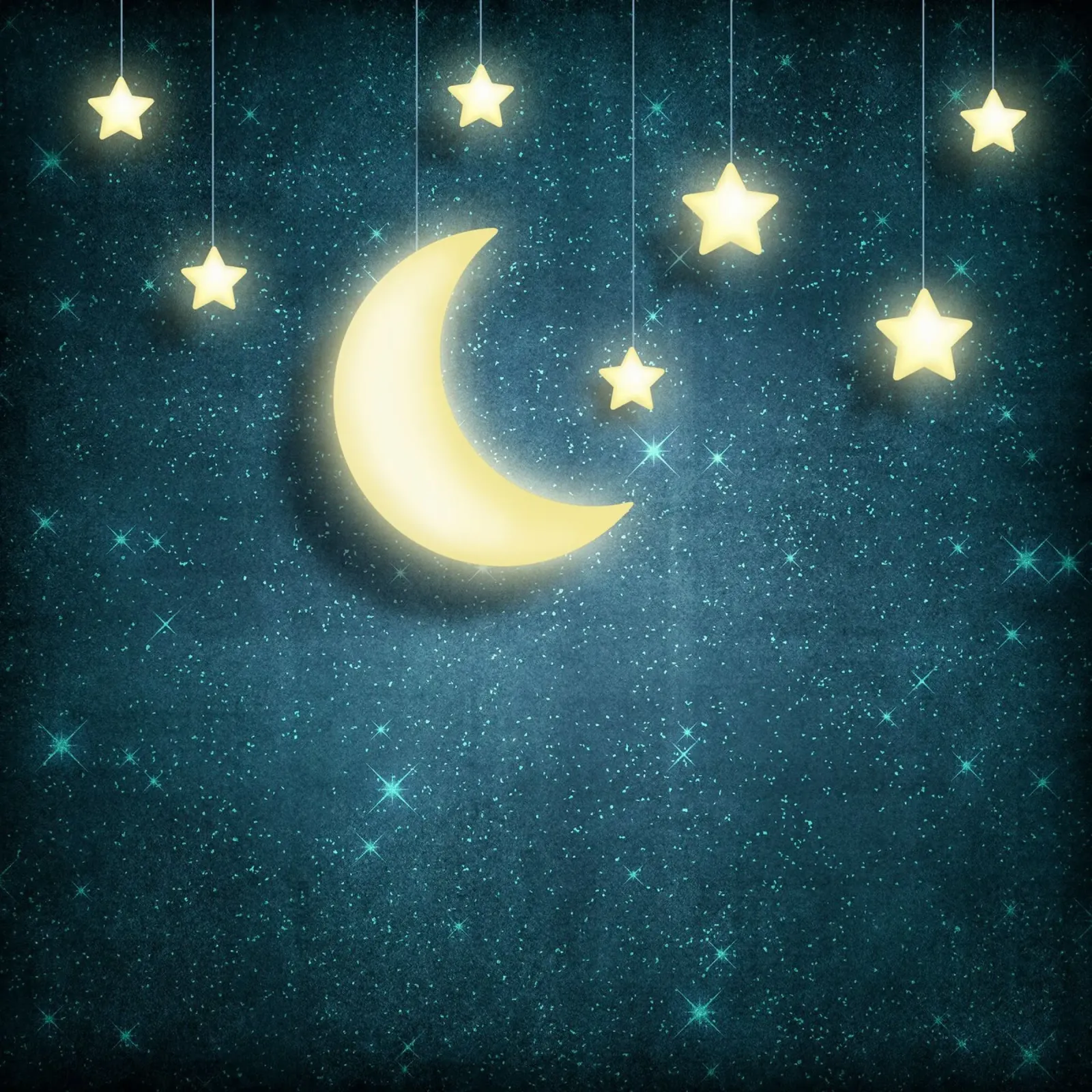 Luna e stelle alluminio dibond da Spiritual Touch