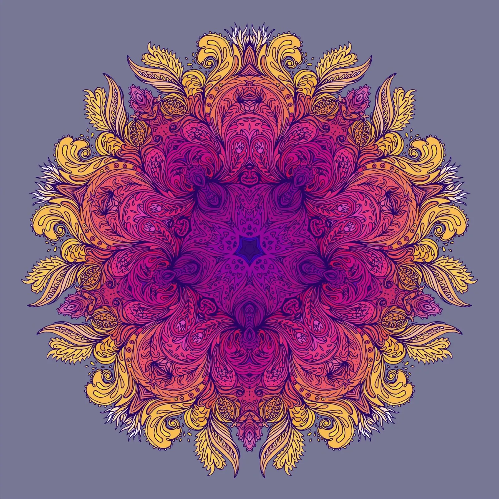 Mandala floreale pellicola backlit da Spiritual Touch