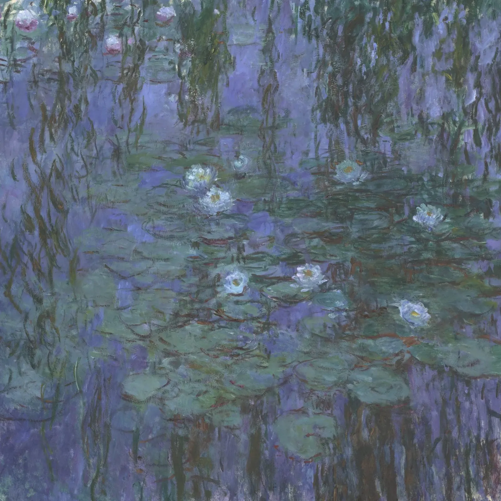 Claude Monet - Ninfee blu pellicola backlit da Timeless Artworks