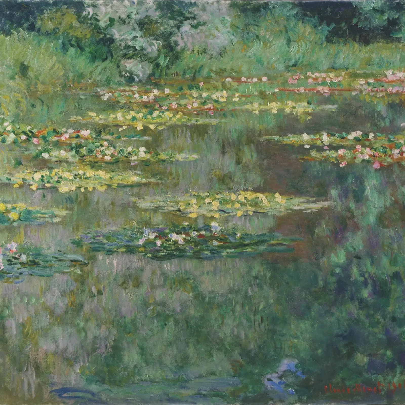 Claude Monet - Ninfee - Le Bassin des Nympheas poster con telaio in plastica da Timeless Artworks