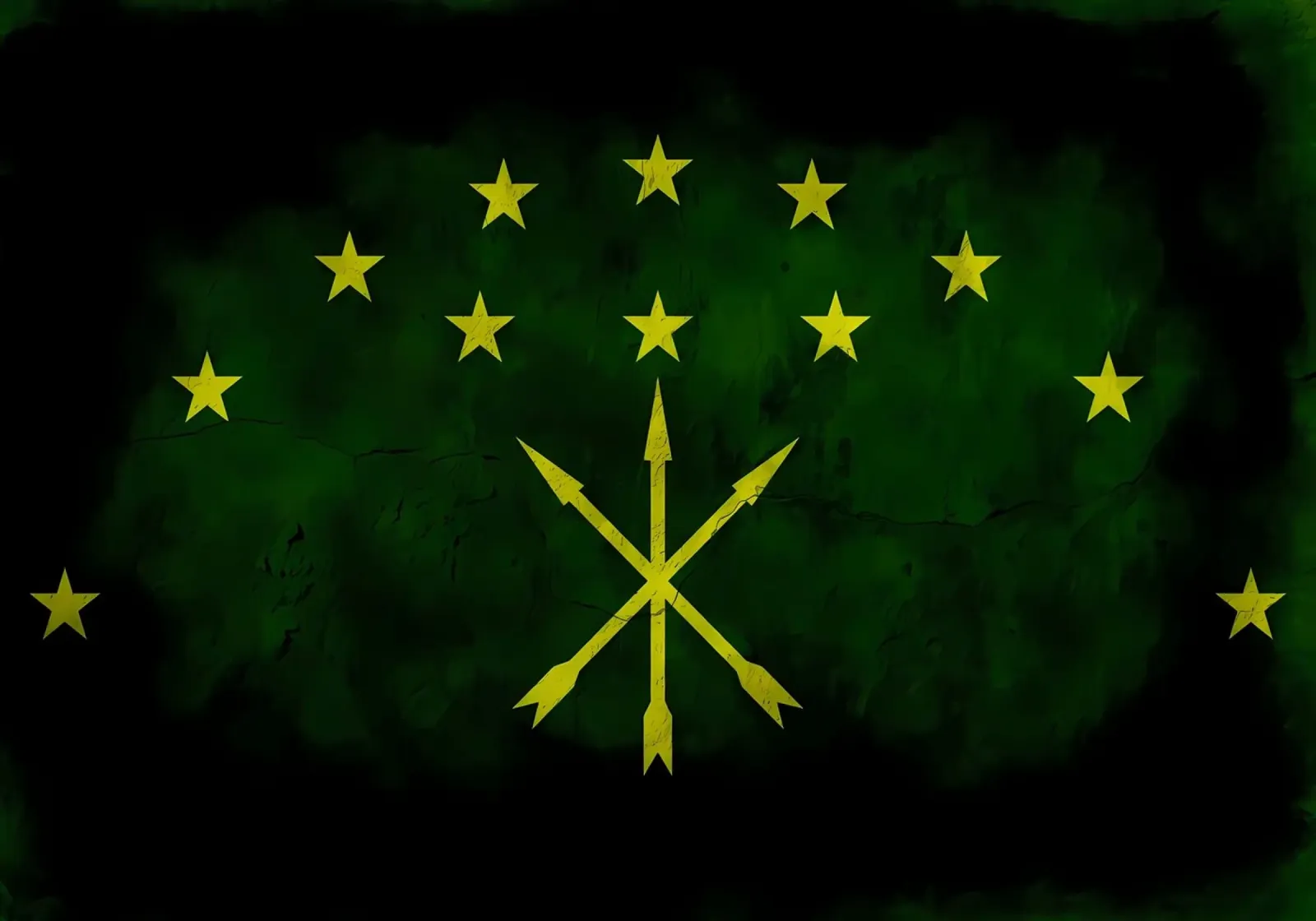 Bandiera d'epoca Adygea poster da Joshua A Holmes