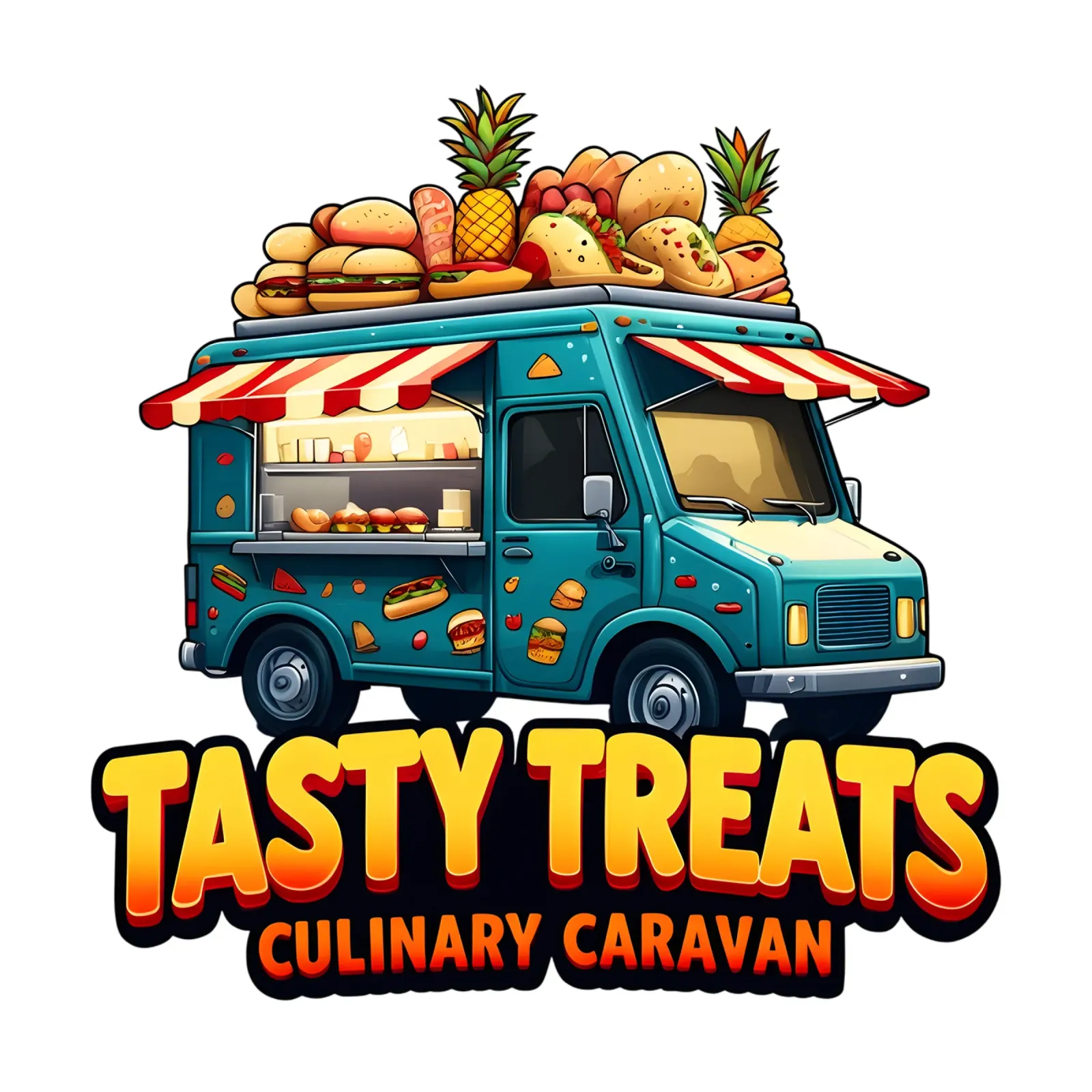 Tasty Threats Culinary Caravan poster with plastic frame by RETRO VINTAGE EDITION