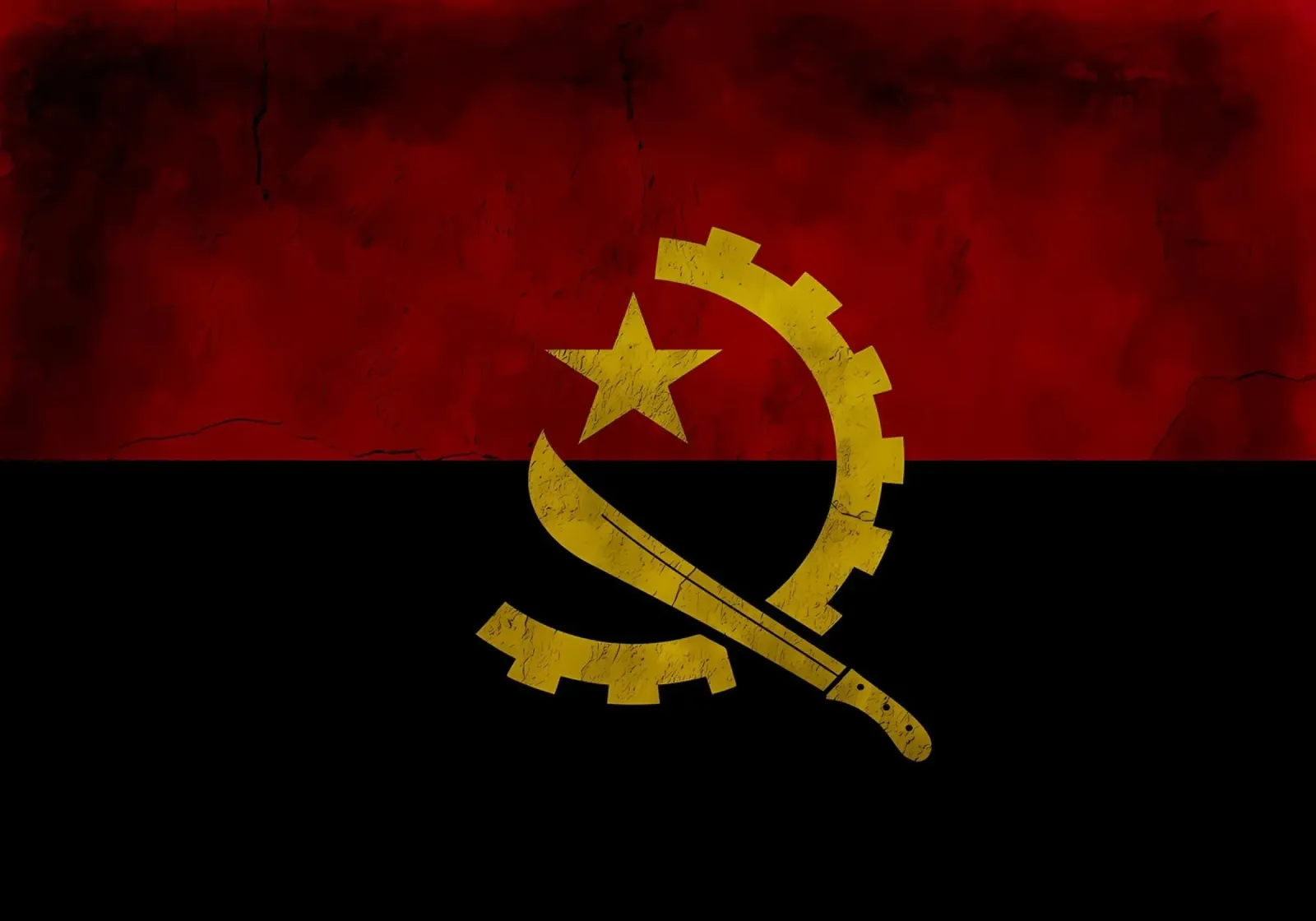 Bandiera d'epoca dell'Angola poster da Joshua A Holmes