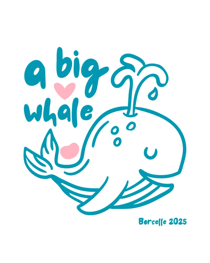una grande balena poster con telaio in plastica da khoailang