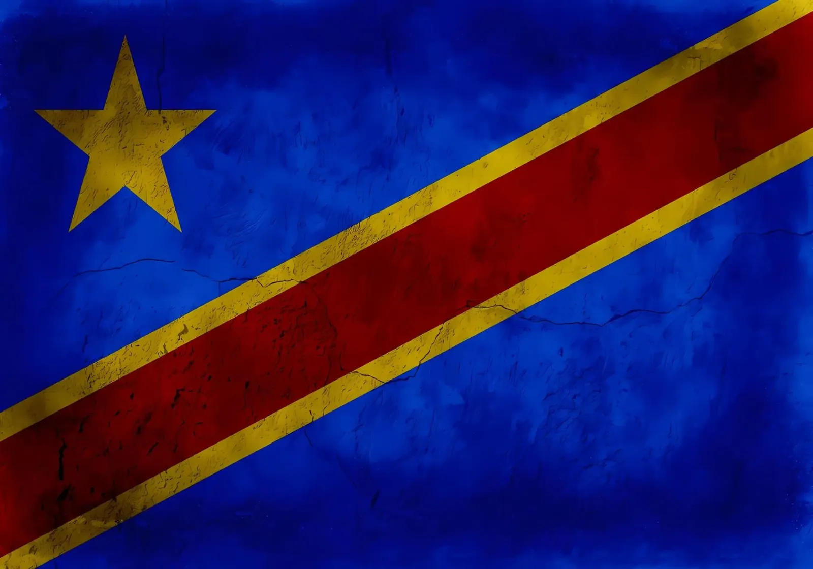 Bandiera d'epoca del Congo poster da Joshua A Holmes
