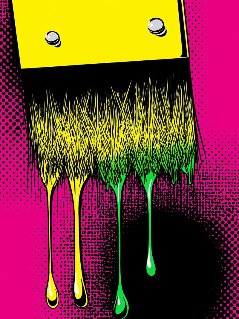 Triefender Pinsel - Pop Art Poster von ColorCrash Gallery