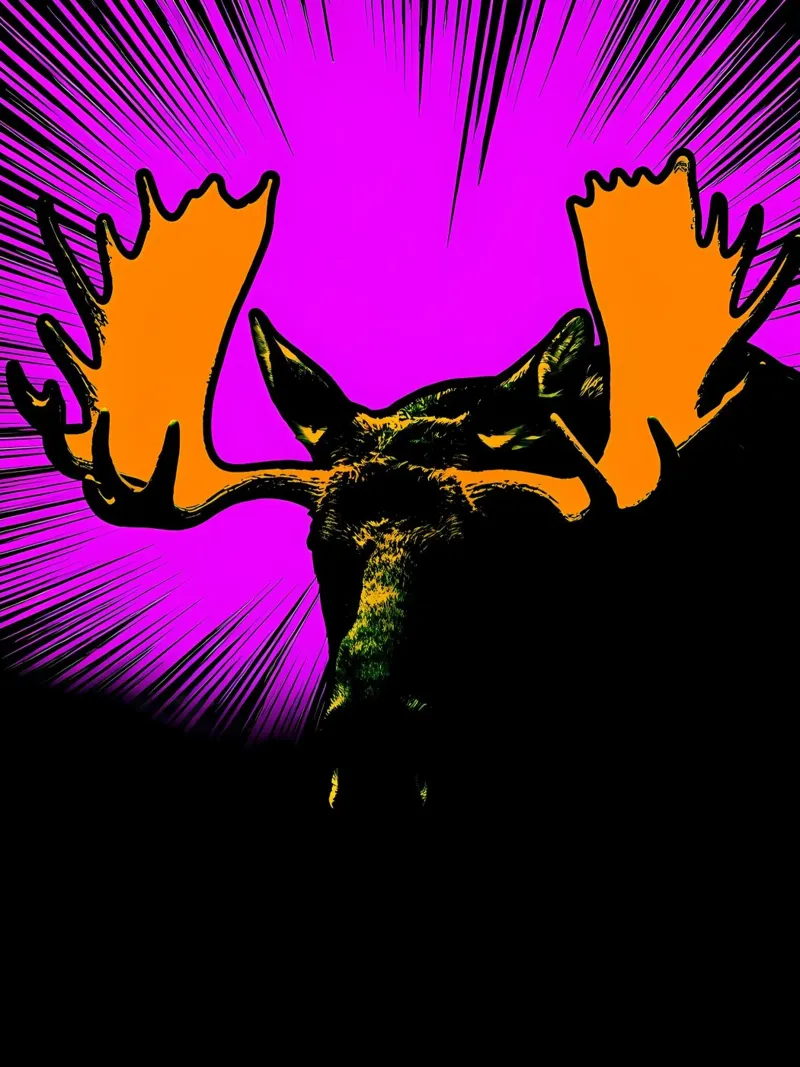 Alce - Pop Art pellicola backlit da ColorCrash Gallery