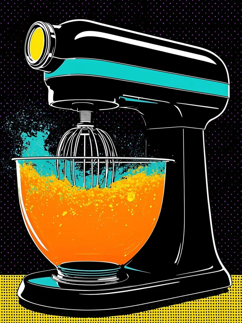 Macchina miscelatrice - Pop Art pellicola backlit da ColorCrash Gallery