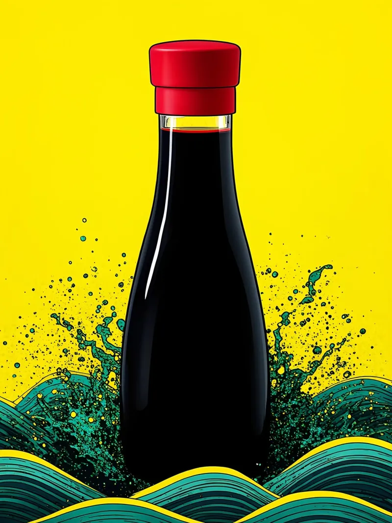 Soy Souce Bottle - Pop Art hahnemühle by ColorCrash Gallery
