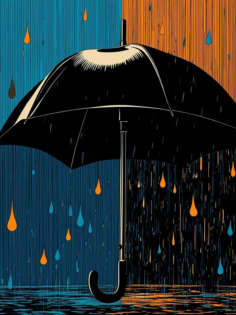 Umbrella - Pop Art acrylic glass by ColorCrash Gallery