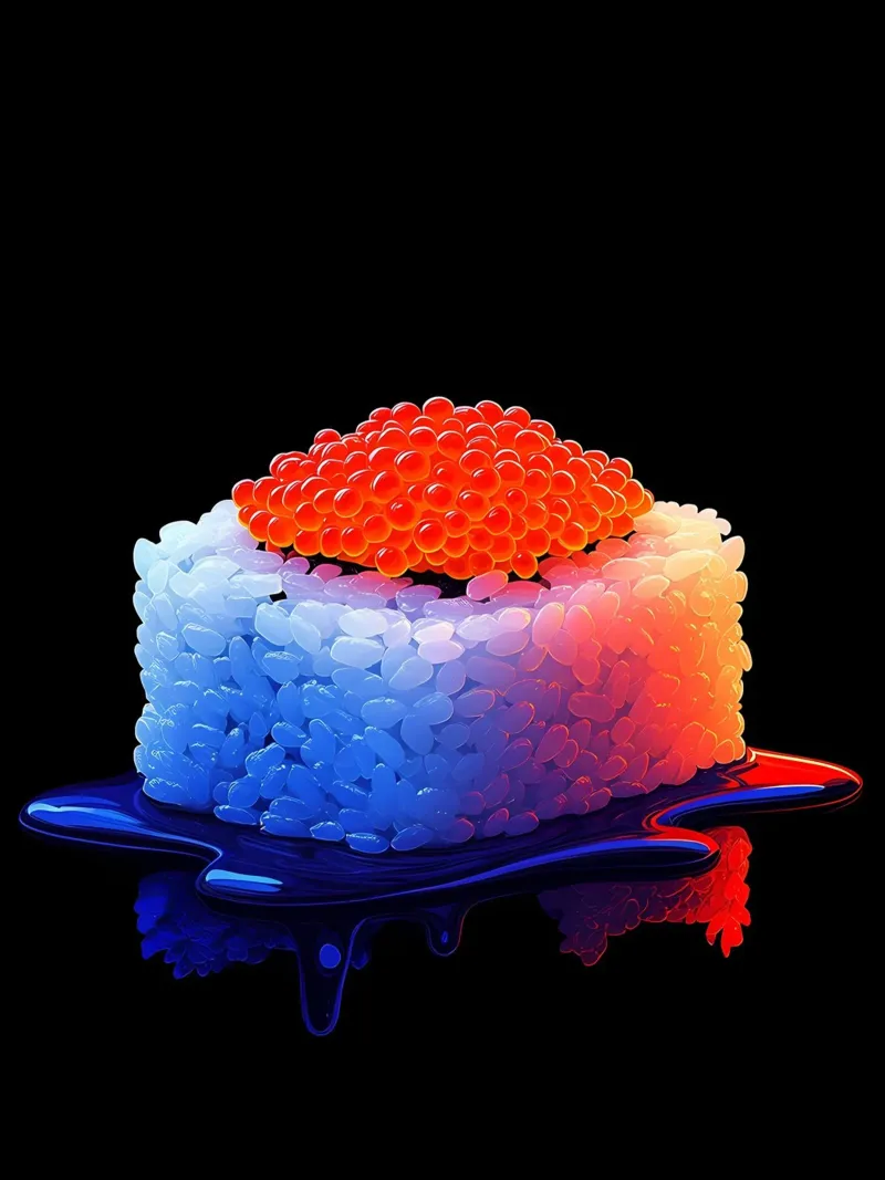 Sushi - Pop Art pellicola backlit da ColorCrash Gallery