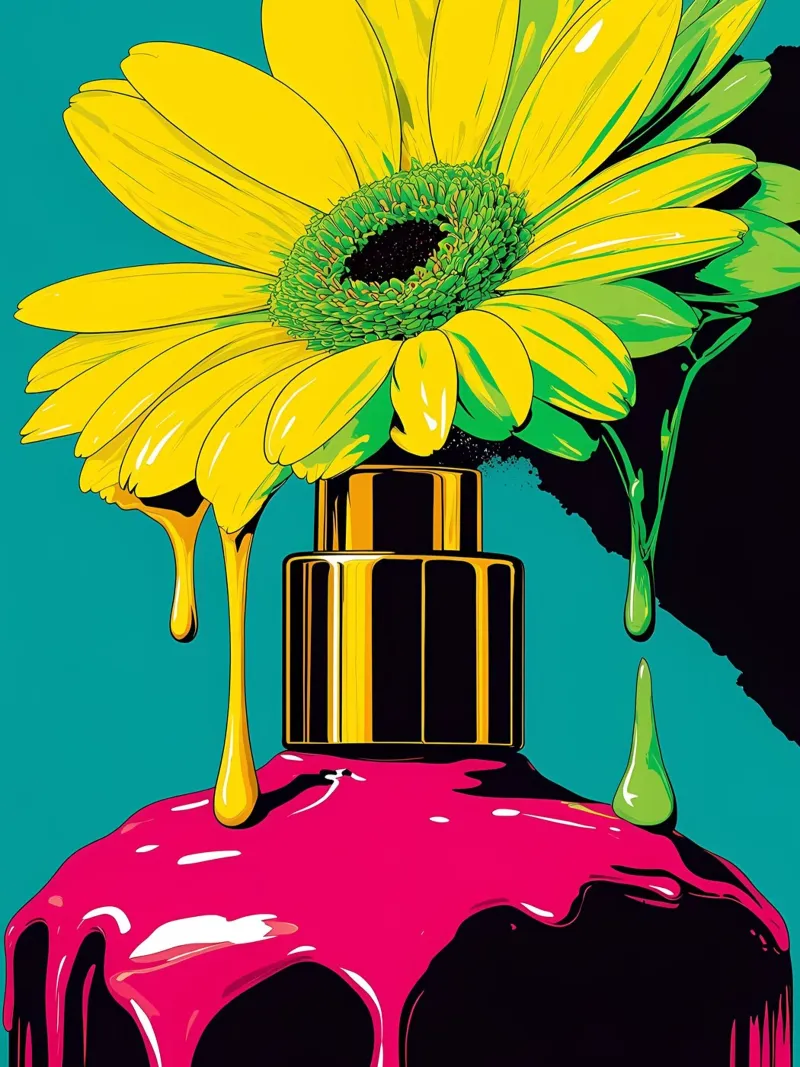 Profumo floreale - Pop Art pellicola backlit da ColorCrash Gallery