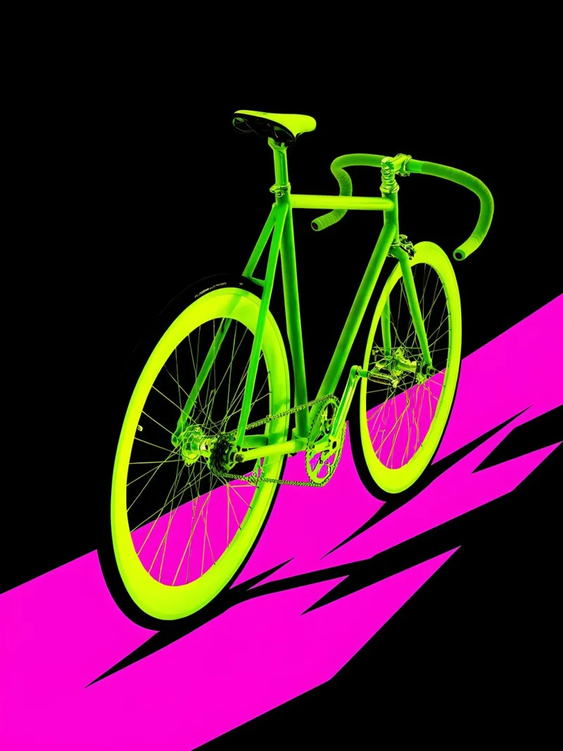 Bicycle - Pop Art canvas with Floater frame by ColorCrash Gallery