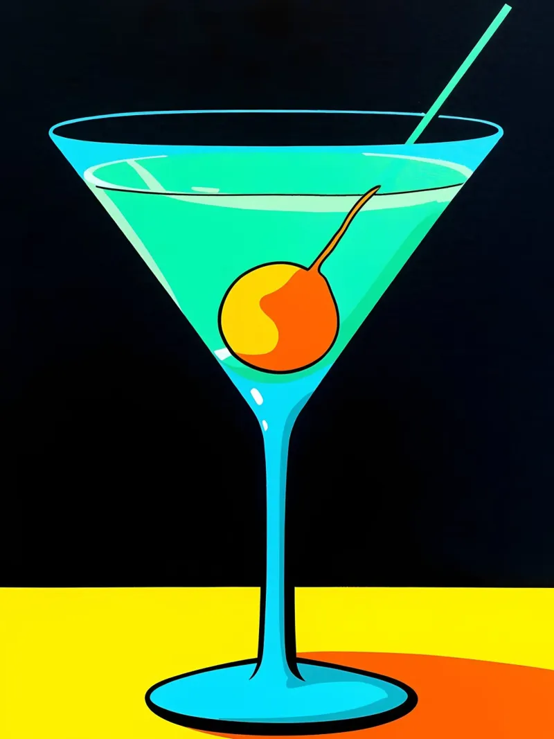 Martini - Pop Art pellicola backlit da ColorCrash Gallery