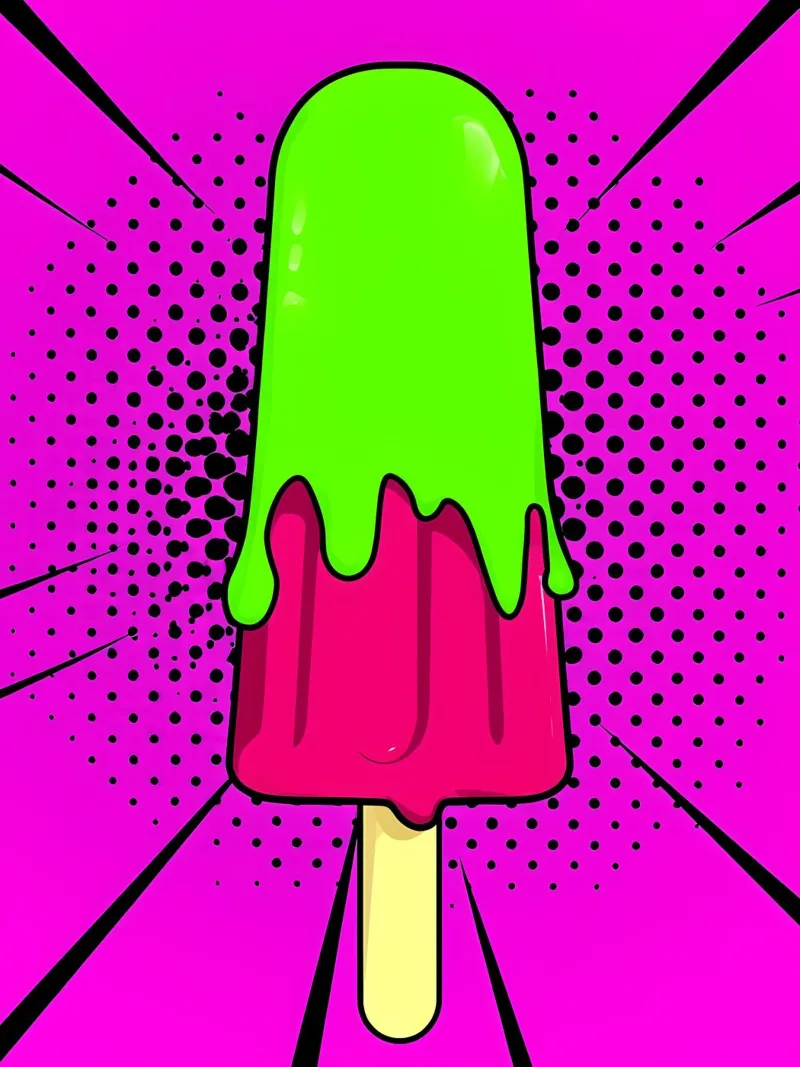 Popsicle - Pop Art pellicola backlit da ColorCrash Gallery