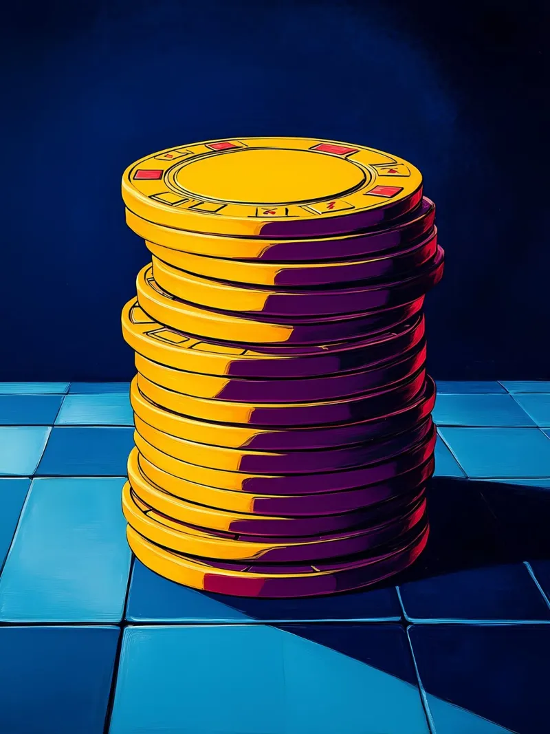 Casino Token Stack - Pop Art forex plate by ColorCrash Gallery