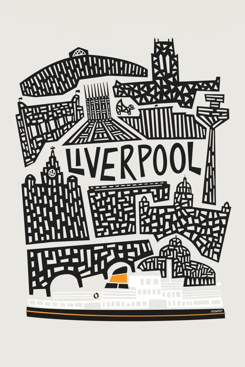 Paesaggio urbano di Liverpool tela da Fox & Velvet