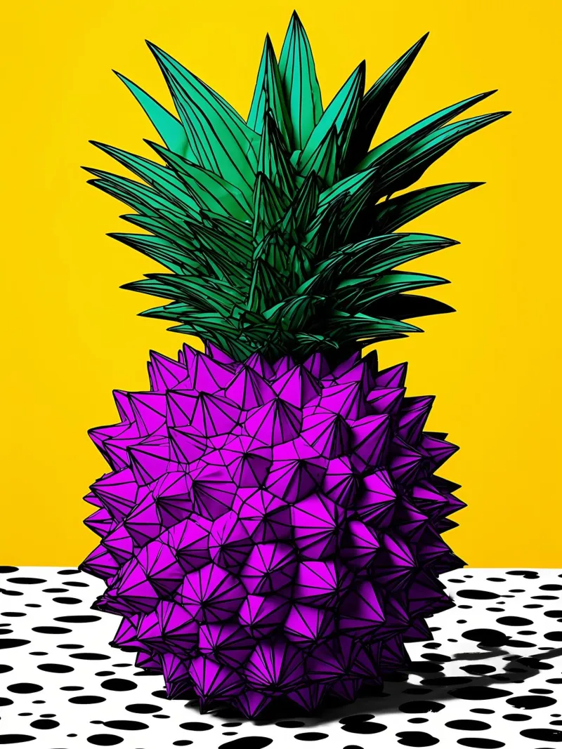 Ananas - Pop Art pellicola backlit da ColorCrash Gallery