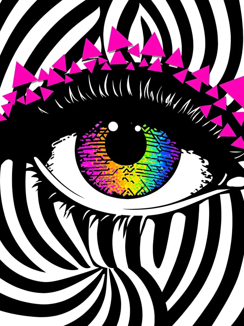 Occhio - Pop Art pellicola backlit da ColorCrash Gallery