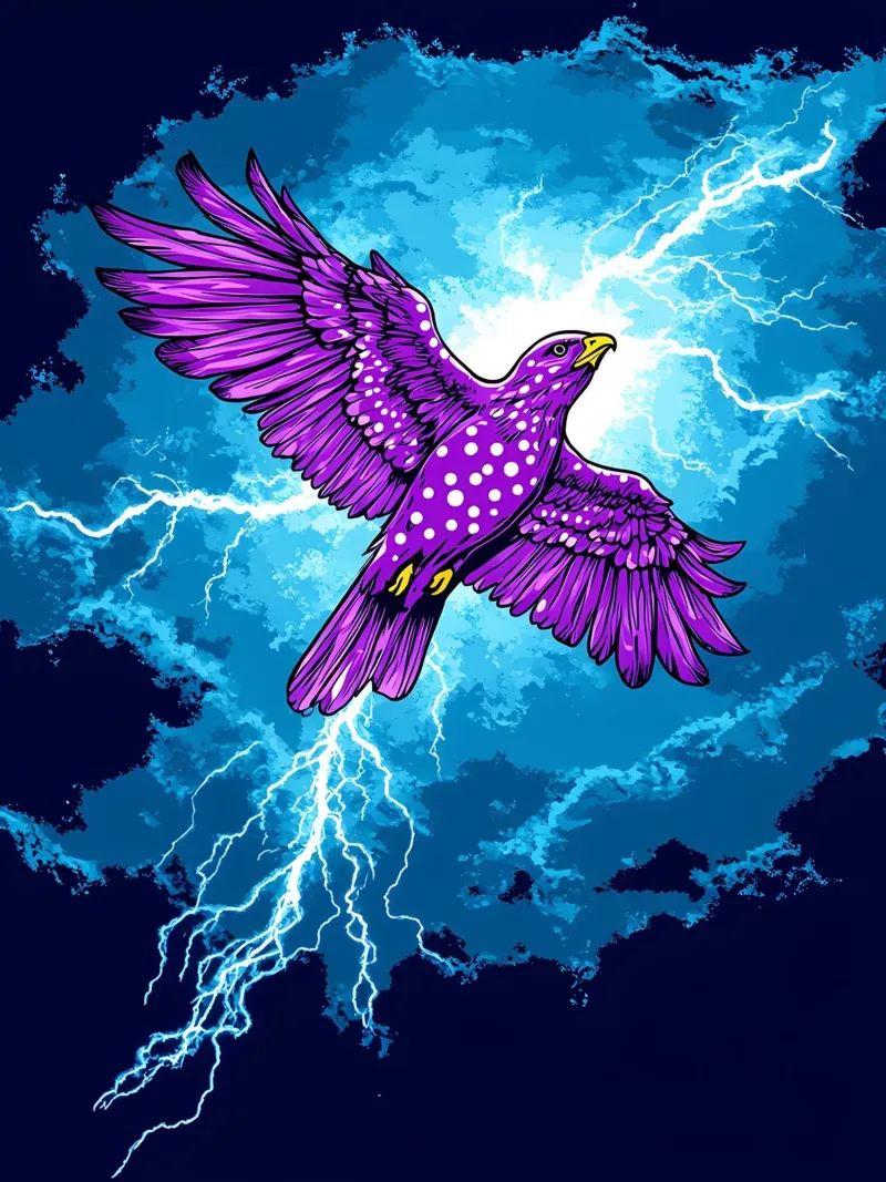Aquila fulminata - Pop Art pellicola backlit da ColorCrash Gallery