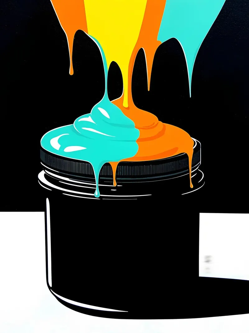 Paintbox Dripping - Pop Art pellicola backlit da ColorCrash Gallery