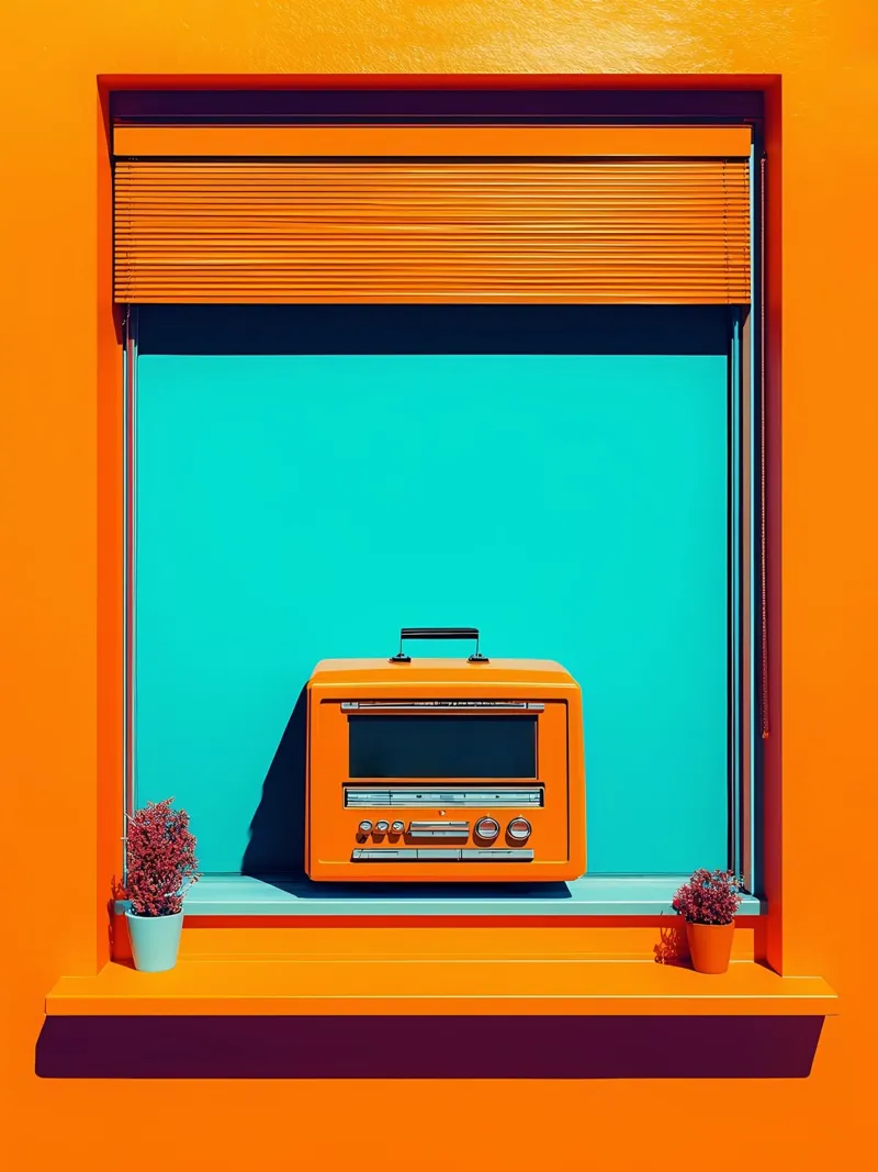 Radio retrò - Pop Art carta hahnemühle da ColorCrash Gallery