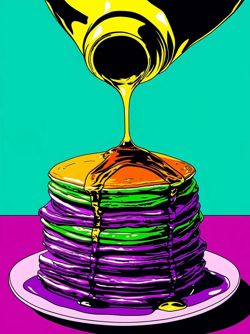 Sciroppo per pancake - Pop Art carta hahnemühle da ColorCrash Gallery