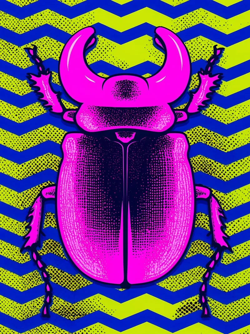 Käfer - Pop Art Hahnemühle von ColorCrash Gallery
