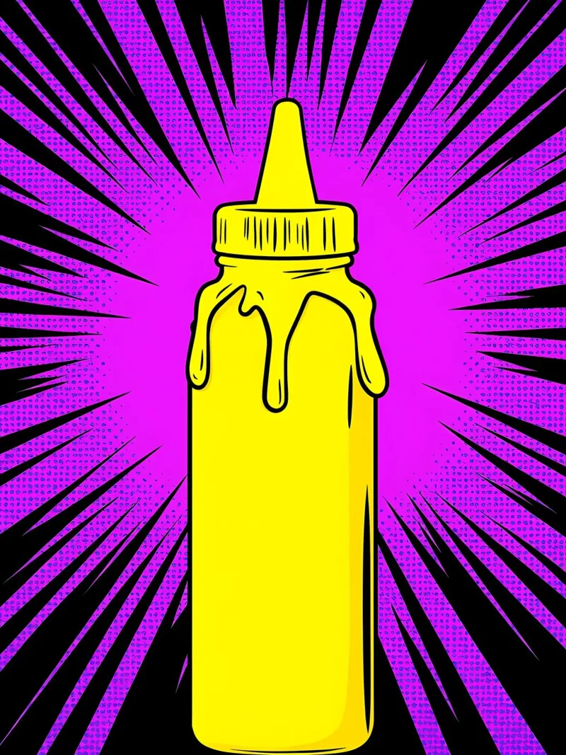 Bottiglia di salsa - Pop Art pellicola backlit da ColorCrash Gallery