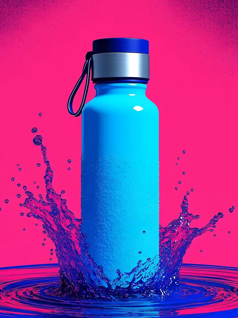 Bottiglia d'acqua - Pop Art pellicola backlit da ColorCrash Gallery