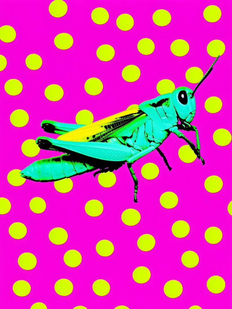Cavalletta - Pop Art pellicola backlit da ColorCrash Gallery