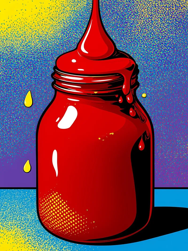 Ketchup - Pop Art pellicola backlit da ColorCrash Gallery