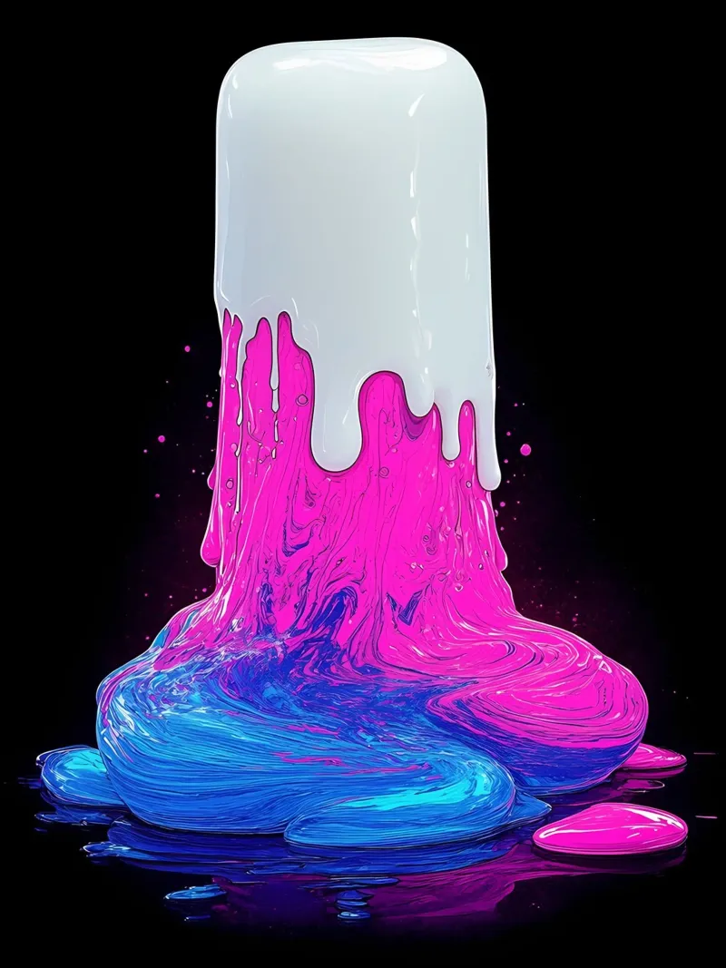 Ghiaccio colorato che si scioglie - Pop Art pellicola backlit da ColorCrash Gallery