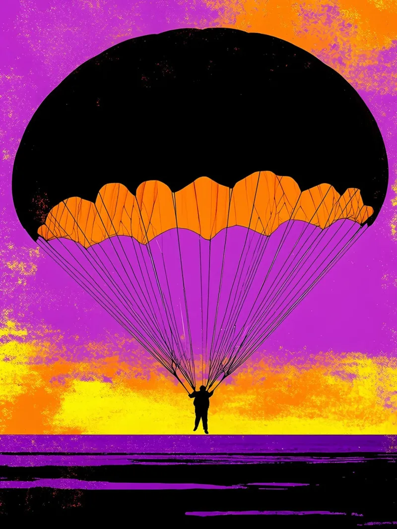 Paracadute - Pop Art pellicola backlit da ColorCrash Gallery