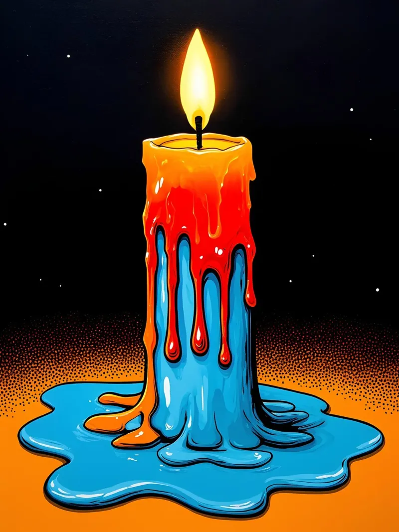 Vela encendida - Pop Art hahnemühle de ColorCrash Gallery