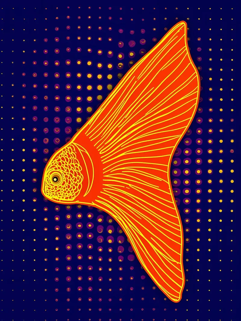 Pesce rosso - Pop Art pellicola backlit da ColorCrash Gallery