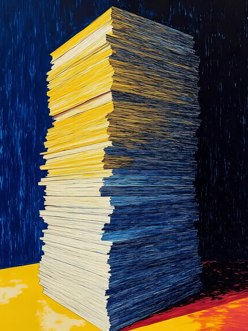 Stack Of Papers - Pop Art canvas by ColorCrash Gallery