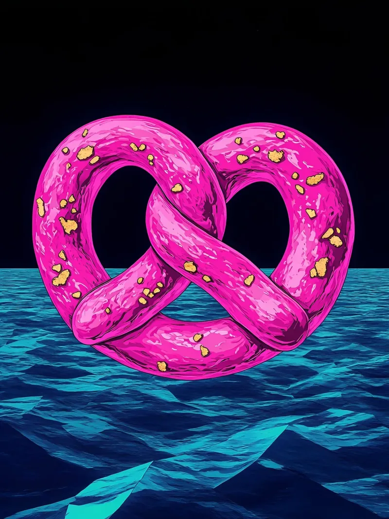 Pretzel - Pop Art pellicola backlit da ColorCrash Gallery